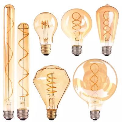 China T185 G80 Pendant Lights Retro Vintage Residential Spiral Lamp 110v or 220v Night Lighting Home Decoration LED Filament Bulb Lamparas LED for sale