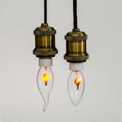 China Home lamp bulb e12 e14 110v 220v retro LED flicker flame candle bombillo LED vintage edison lamp bulb for sale