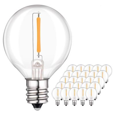 China Hot Sale Garden Lighting Globe G40 Led Bulbs 1W 2700K LED Filament Light Bulb For Festival String Lights for sale