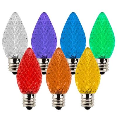 China Holiday Lighting Party Light UL Led Replacement Bulb Faceted C9 Candelabra Christmas Terrace Balcony String Lights Diwali Festoon Lighting for sale