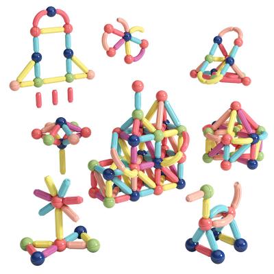 China Building Toy DIY 3D Children's Educational Toys Assembling Building Blocks Game Magnet Stick Magnetic Building Blocks Toys for sale