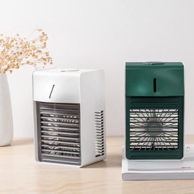 China Spray Summer Cooling Auto Rotate USB Rechargeable Desktop Free Moving Air and Small Air Cooler Water Mist Fan for sale