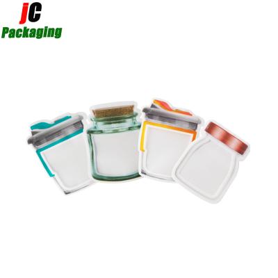 China Transparent Mini Lock Bag Zipper Bottle Barrier Mason Cookie Candy Food Packaging Bag Portable Airtight Preservation Bag for sale