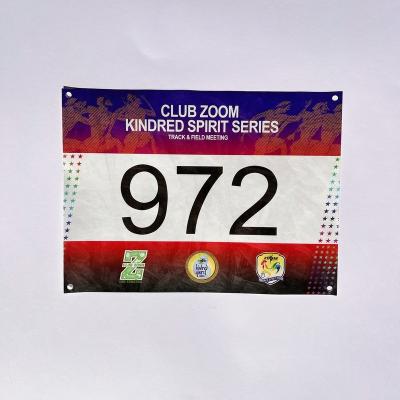 China Customized Competition Identification Numbers Thickness 0.5mm PANTONE Color Race Biking Marathon Number Bibs for sale