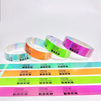 China Pulseira de papel personalizada de fábrica brilhante brilho pulseira de laser elegante e atraente à venda