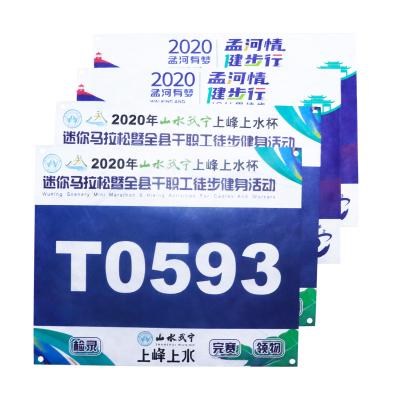 Cina Custom Competition Player Identification Numbers Customizable Color Race Biking Marathon Match Contestant Number Bibs in vendita