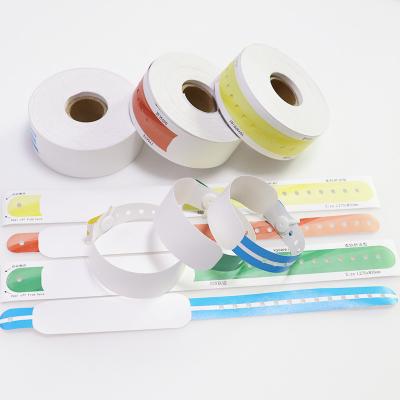 China Wholesale Disposable Hospital Wristbands Identification Blank Inkjet Printed Thermo-Sensitive Patient Paper Wristbands for sale