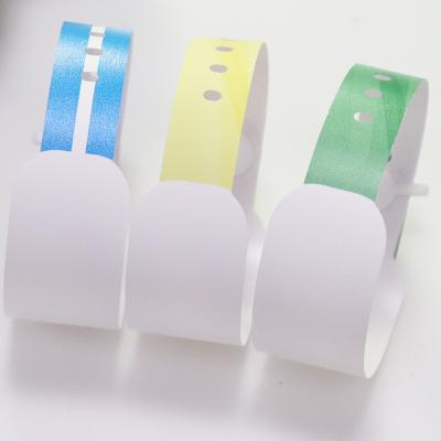 China Wholesale Disposable Hospital Identification Wristbands Blank Inkjet Printed Thermo-Sensitive Patient Paper Wristbands for sale