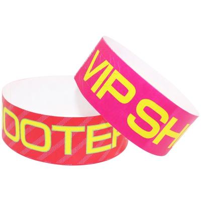 China Factory Tyvek Dupont Paper Wristband With Qr Barcode Paper Business Event Admission Bracelet Wristband for sale