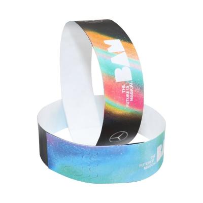 China Custom Tyvek Dupont Paper Wristband Activity Events Paper Event Admission Wristbands for sale