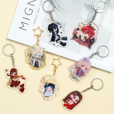 중국 Transparent Acrylic Keychain With Metal Ring Durable Animation Cartoon Character Printed Ideal Gift Acrylic Keychain 판매용