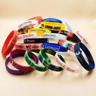 China 20cm-25cm Length Customized Silicone Bracelet for Basketball Ball-Game Star Promotion for sale