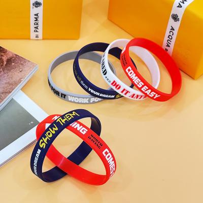 China Personalized Silicone Wrist Bands for Soccer and Basketball Games Length 20cm-25cm for sale