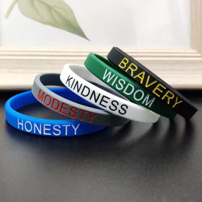 China 1-5mm Width Silicone Wrist Bands for Customized Business Events and Sports Souvenirs for sale