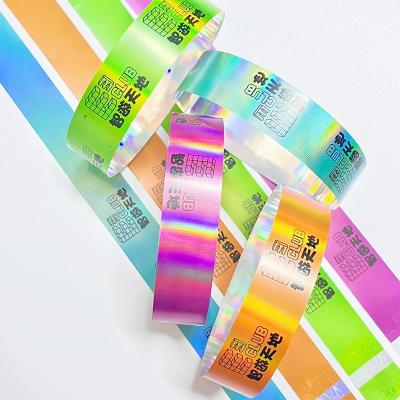 중국 Factory Customization VIP Wristbands Glitter Shiny Laser Concert Music Festival Party Activity Bracelets For Adults Kids 판매용