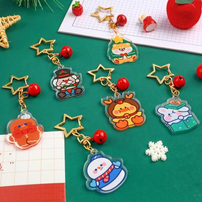 China Christmas Festival Acrylic Keychain Key Ring Cute Snowman Print and Durable Material for sale