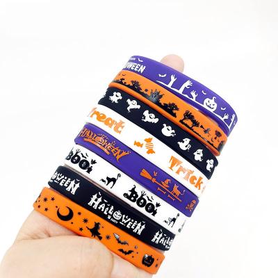 China Euramerican Style Silicone Bracelet Event Halloween Day Gift Festival Rubber Wristbands for sale