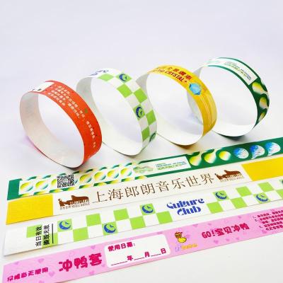 China Eco-Friendly and Customizable Paper Event Wristbands for Community Events and Fairs for sale