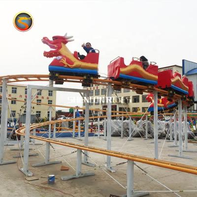 China ALLOY Amusement Park Ride Outdoor Track Train Rides Mini Roller Coaster Slide Dragon Rides for sale