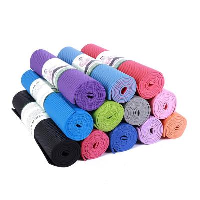 China Custom Made High Density Eco-friendly Non-slip Yoga Pilates Mat With Private PVC Label for sale