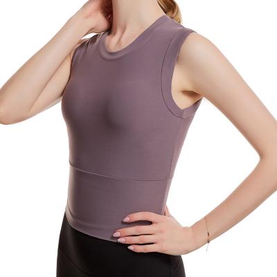 China Custom Breathable Workout Wear Breathable Sleeveless Gym Sports Top Women Yoga Wear Women'sTank Tops for sale