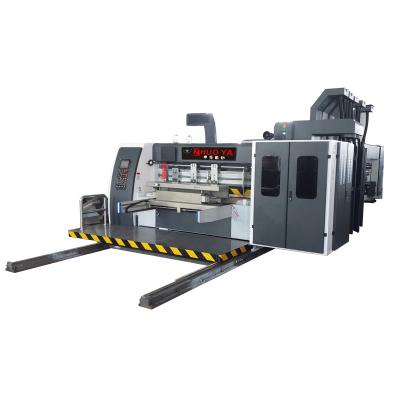 China Automatic High Speed ​​Food Flexo Printing Slotting Die Cutting Gluing Paper Linkage Line for sale