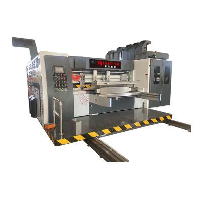 China Automatic Food Corrugated Cardboard Carton Box Printing Slotting Crease Glue Linkage Die Cutting Line for sale