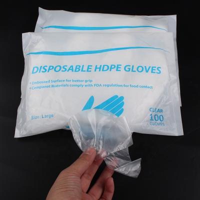 China Disposable PE Food Grade Kitchen Gloves Waterproof Waterproof House Gloves for sale