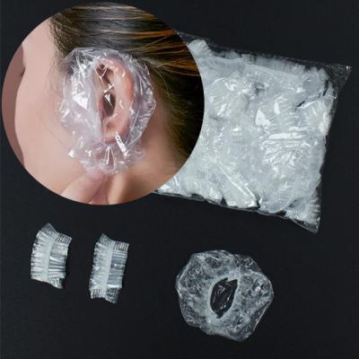 China Factory price beauty salon PE ear cover dyeing waterproof frame cover disposable earmuffs hair for sale