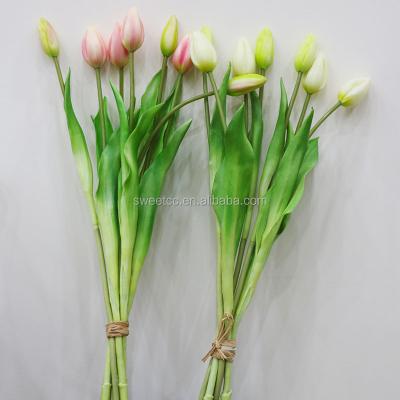 China Wedding Artificial PU Tulip Flower For Wedding Holding Real Touch Wholesale Flowers Home Decoration for sale