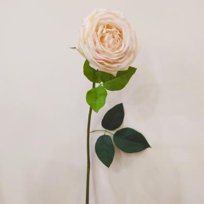 China Wedding Size Quality Touch Latex Flower Real Rose Moisturizing Hand Feeling Pink Color Artificial Flower Rose for sale