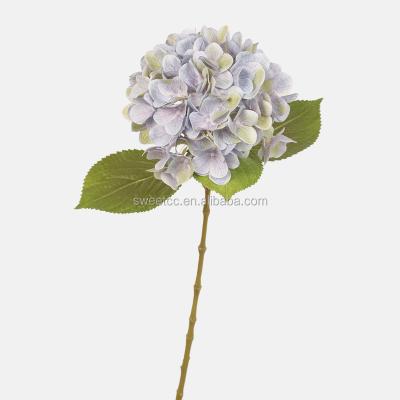 China Simple Modern Wedding Decoration Stem Artificial Silk Hydrangeas Flower On Sale for sale