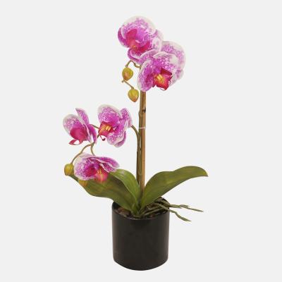 China Decoration The High Quality Artificial Wedding Vanda Orchid Flower Plants Decoration Potted for sale