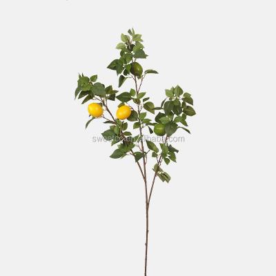 China Modern Best Selling High Quality Modern Wholesale Artificial Lemon Tree Branch For Outdoor Decoration for sale