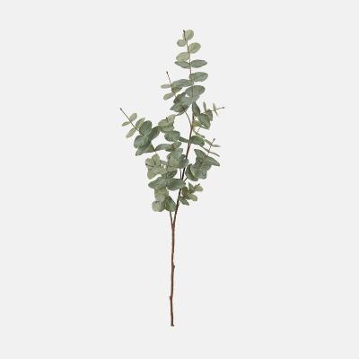 China Natural hot sale 91CM length high touch simulation artificial eucalyptus real leaves branch for sale