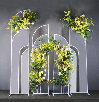 China 2020 New Design Ornament Backdrop Decoration Set Wedding Backdrop Metal Stand For Outdoor Wedding for sale