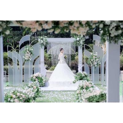 China 2019 New Design Ornament Backdrop Decoration Set Wedding Backdrop Metal Stand For Outdoor Wedding for sale