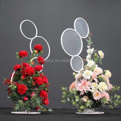 China Flower Stand Wedding Flower Stand Walkway Lightweight Metal Wholesale For Wedding Stage Backdrop Decoration for sale