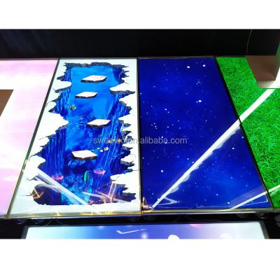 China Ornament 2020 Custom design shine light stage floor wedding stage led dance floor panel for sale for sale