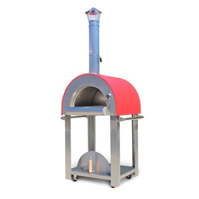 China Portable Factory Wholesale Commercial High Quality Outdoor Firebrick Stainless Steel Wood Fired Pizza Oven for sale