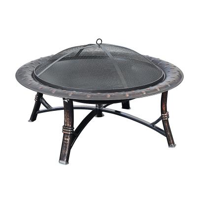 China Hot Selling Large Indoor Portable Cast Iron Round Metal Copper Wood Burning Fire Pits Bowl Designs for sale