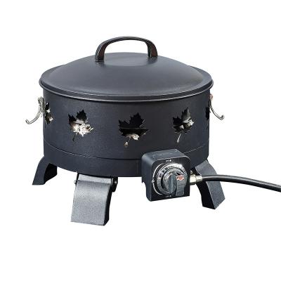 China New Arrival Portable Garden Stored Heater Outdoor Round Burner 60000 Btu Metal-Gas Fire Pit Powered for sale