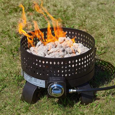 China 16 Inch Portable Stocked Firebowl Grill Propane Fire Pits With Lava Rocks And Cover for sale