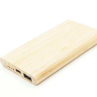 China Fast Charging Easy Carry Promotional Portable bamboo 4000mAh wooden power bank for sale