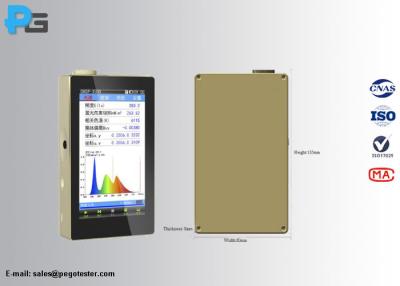 China Protable Visible LED Spectrometer 380nm to 780nm to Measure Color Temperature and Lux for sale