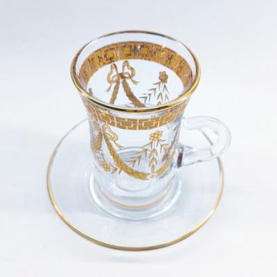 China Transparent Turkish Arabic Tea And Coffee Sets Crystal Authentic for sale