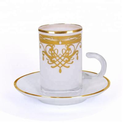 China Height 85mm Arabic Tea Cup Tea Sets with Smooth Surface Available for sale