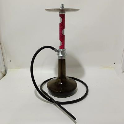 China Braune Farbe Shisha Wasserpfeife Graue Glasflasche Maßgeschneiderte Wasserpfeife Tragbare Wasserpfeife mit geradeem Mund Großhandel zu verkaufen