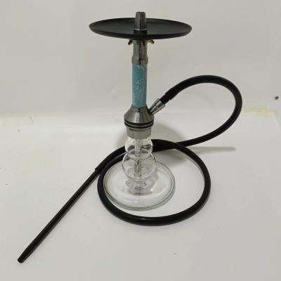 China Elegante y portátil Hookah de aluminio de color claro botella transparente hecha a mano Hookah Shisha herramienta de fumar conjunto completo en venta