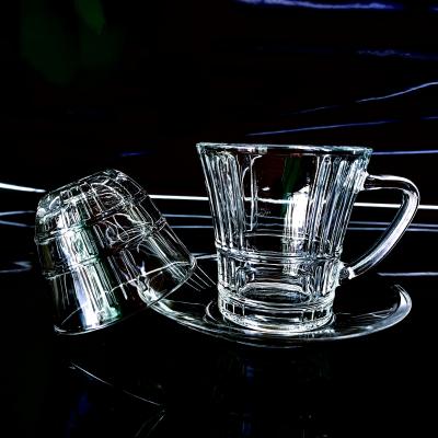 China Turkish Tea Cup and Cawa Cup Sets Crystal Glass Accept Customized Logo Can Make Different Combination with Various Package for sale